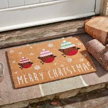 Festive Robin Christmas Door Mat 40 x 60cm