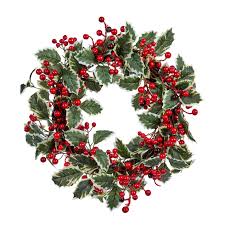 Holly Berry Wreath 60cm