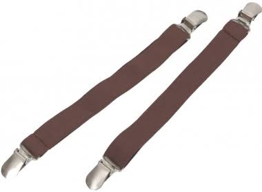 Shires Elastic Jodhpur Clips - Brown
