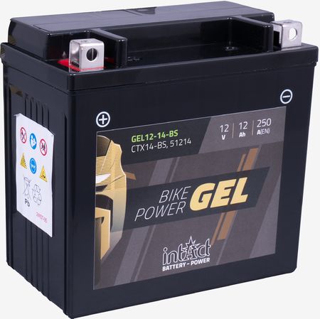 intAct Bike-Power QUAD GEL Battery YTX14-BS
