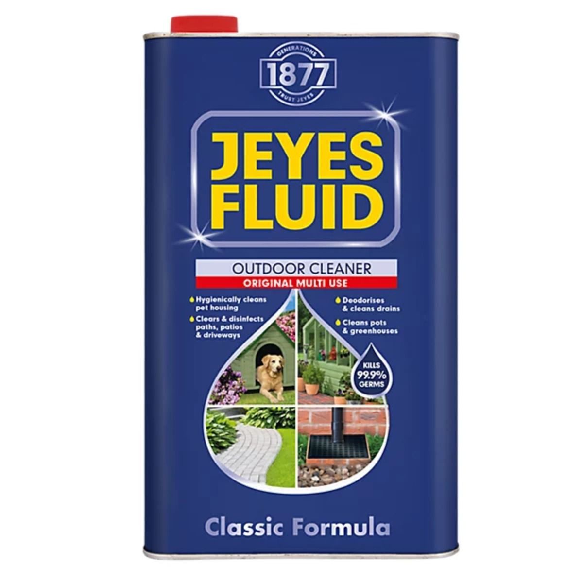 Jeyes Fluid Classic Original Outdoor Cleaner 5L Tin