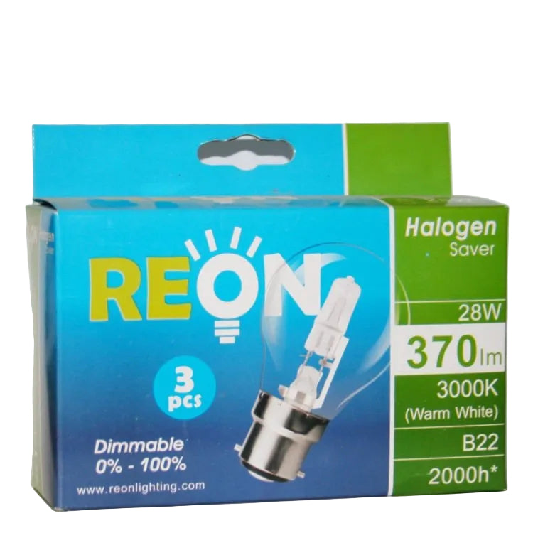 Reon Halogen B22 Bulbs 3 Pack