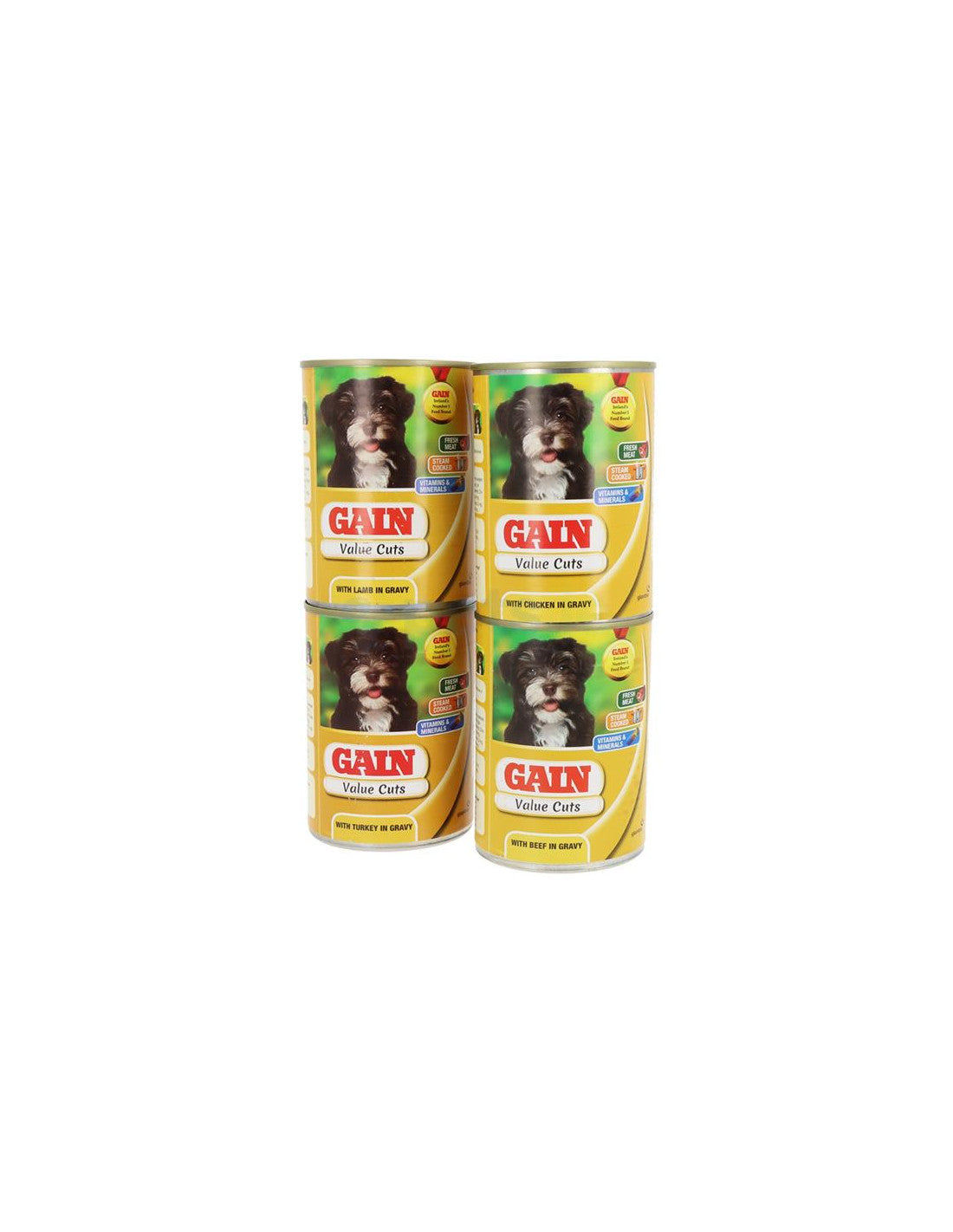 DOG  FOOD TINS GAIN