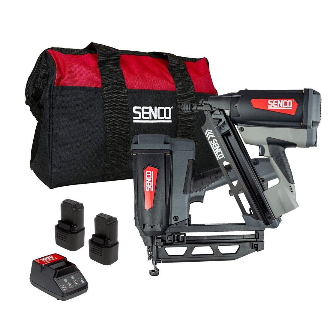 Senco 1st & 2nd Fix Gas Nailer Kit – Inc. 2 Batteries, Charger & Tool Bag