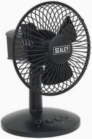 Sealey Oscillating USB Desk Fan 3-Speed 6" SFF6USB