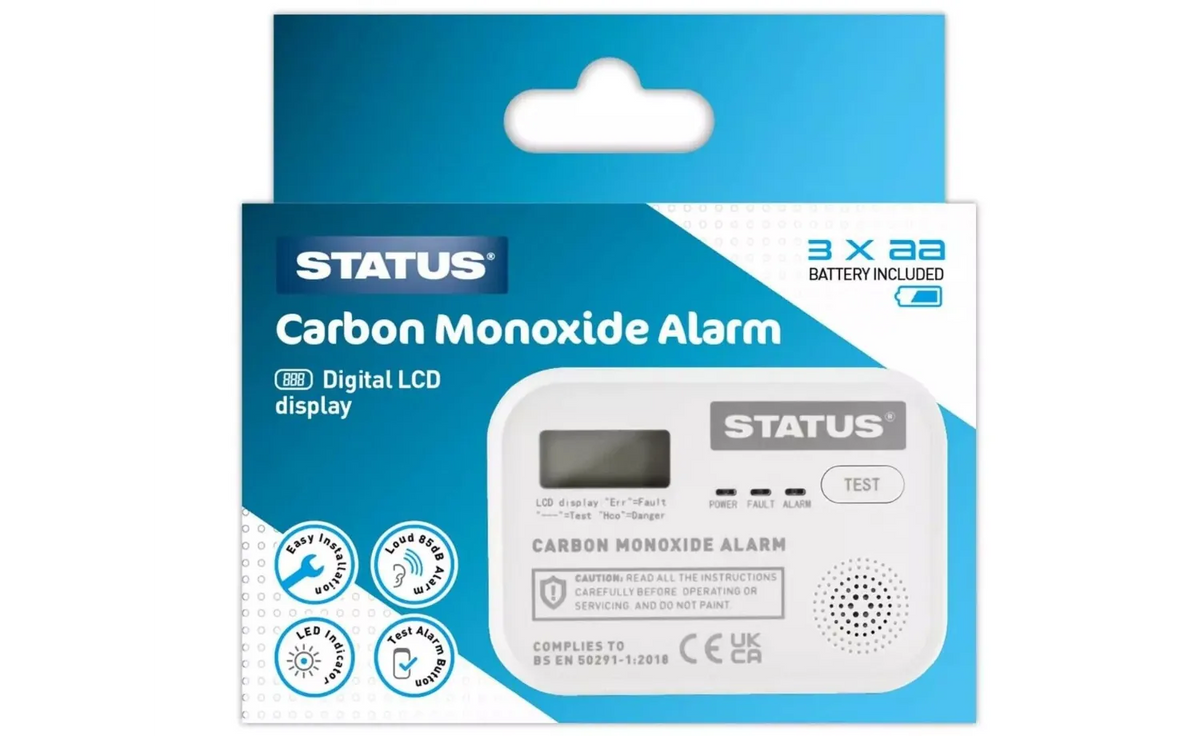 Status 10Yr Carbon Monoxide Alarm Replaceable Battery