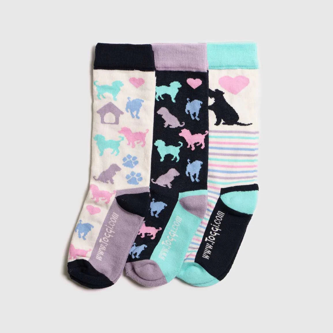 Toggi Doggy Childrens Socks 3 Pack